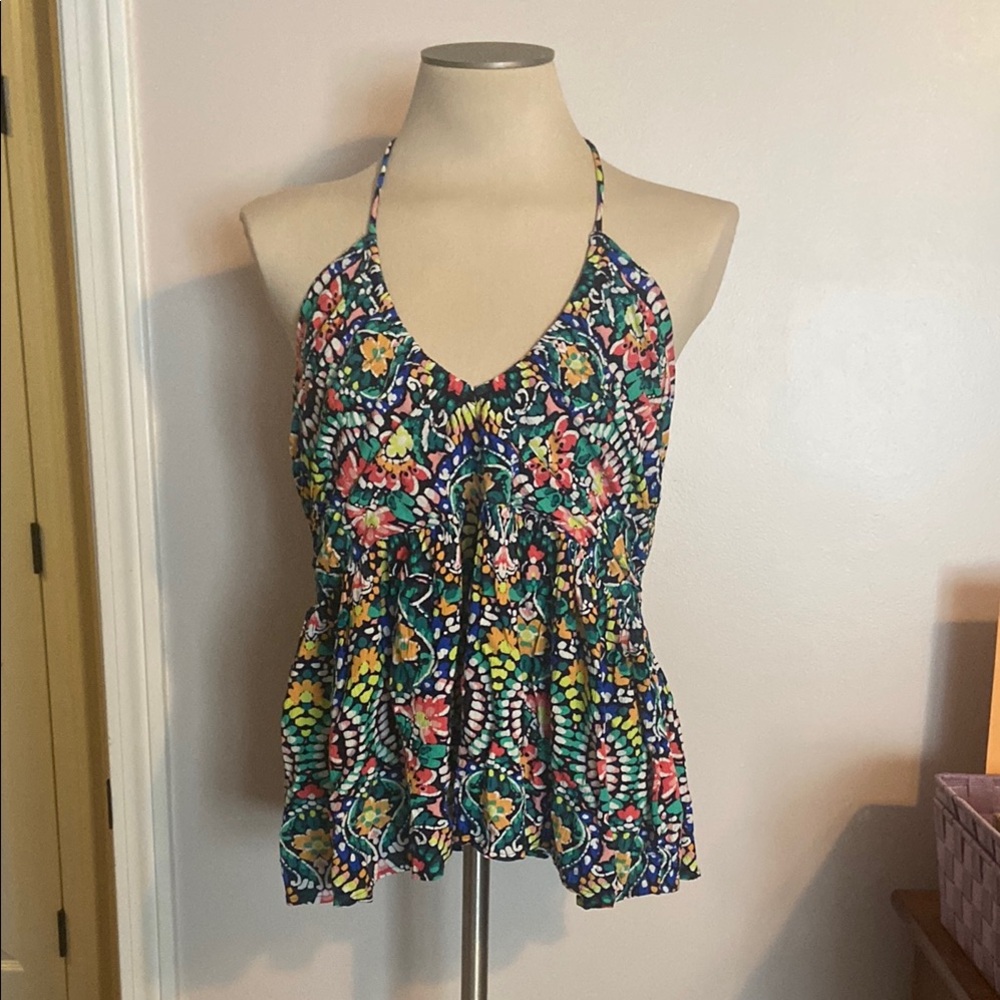 Old Navy Sleeveless Halter Peplum Camisole XL